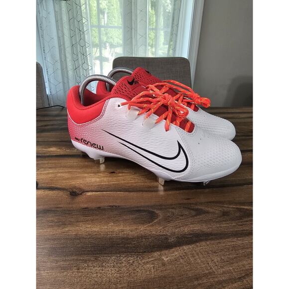 NEW Nike Womens‎ Hyperdiamond 4 Pro Softball Cleat White/Red CZ5920-600 Size 8 - Picture 9 of 16